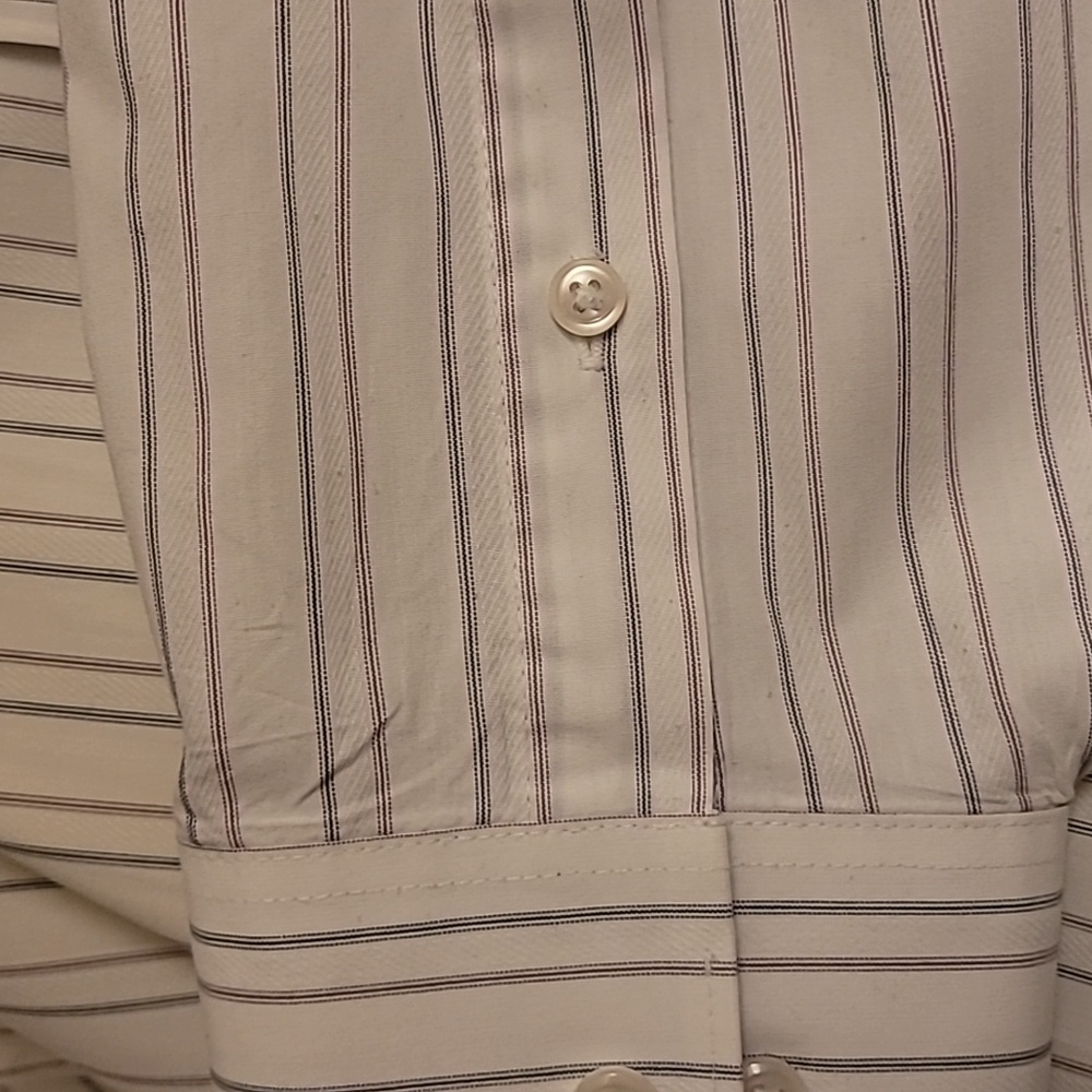 Geoffrey Beene Men's Fitted Stripe Shirt 18" Neck - Picture 6 of 9
